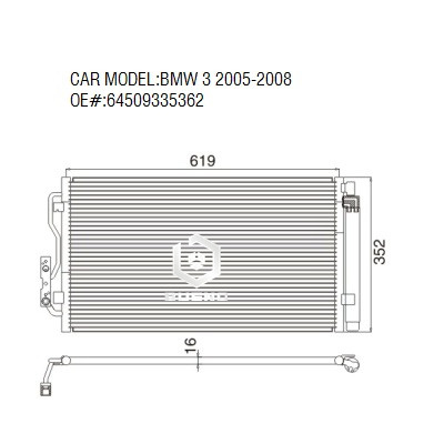Condenser For BMW 3 2005-2008 64509335362